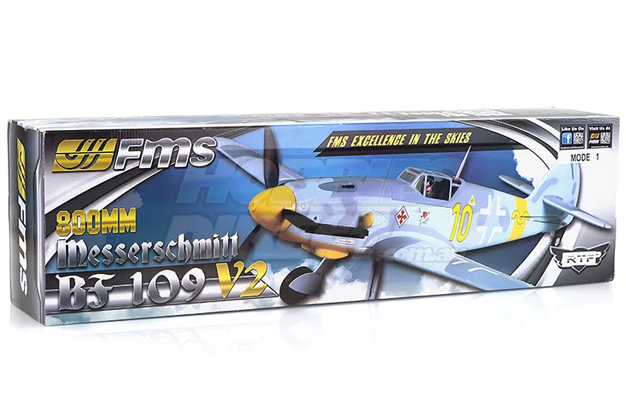 FMS RC Plane Messerschmitt BF-109 V2 800mm Warbird RTF image 19794