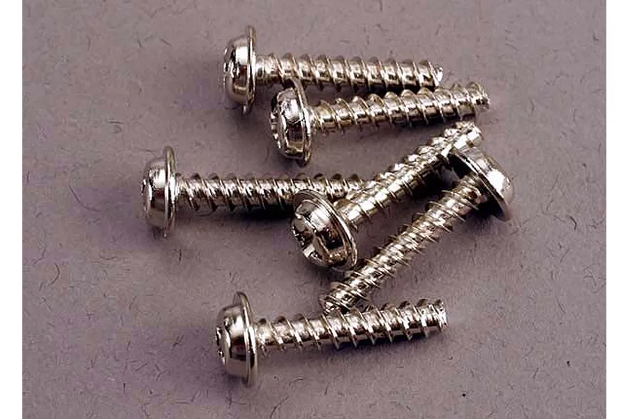 Traxxas 3x15mm Coarse Thread Washer Head Screws 6Pcs image 19826