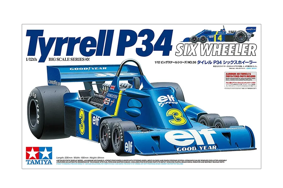 Tamiya 1/12 Tyrrell P34 Six Wheeler F1 Plastic Model Kit image 19867