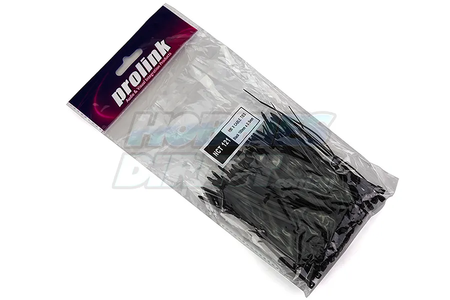 100mmx2.5mm Black Cable Ties 100Pcs image 19968