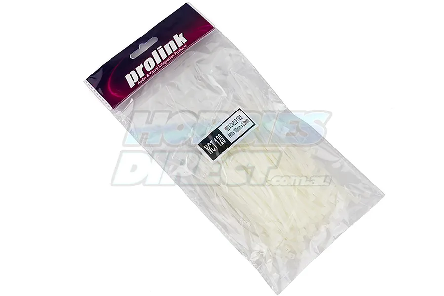 100mmx2.5mm White Cable Ties 100Pcs image 19970