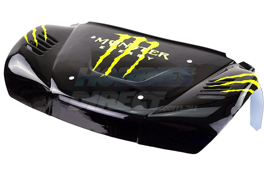 Rovan 5IVE-T Front/Bonnet Painted Black Body Shell image 20017