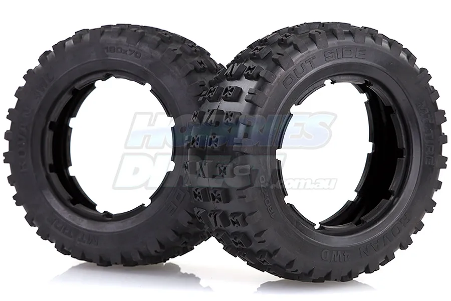 Rovan 5IVE-T 4.7/5.5&amp;quot; Belted Bow-Tie Tyres 2Pcs image 20165