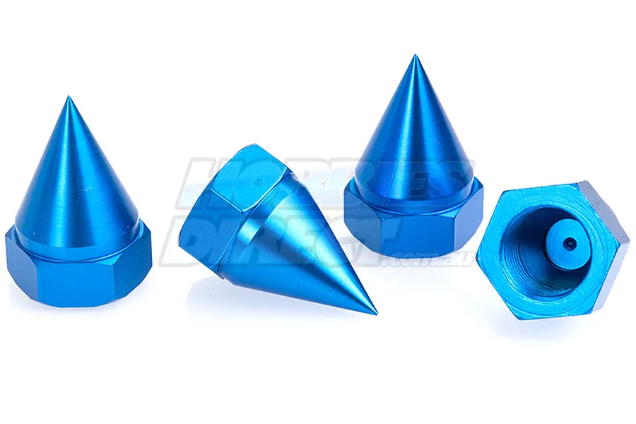 Rovan Blue Aluminium 18mm (24mm Hex) Spiked Wheel Nuts 4Pcs image 20175