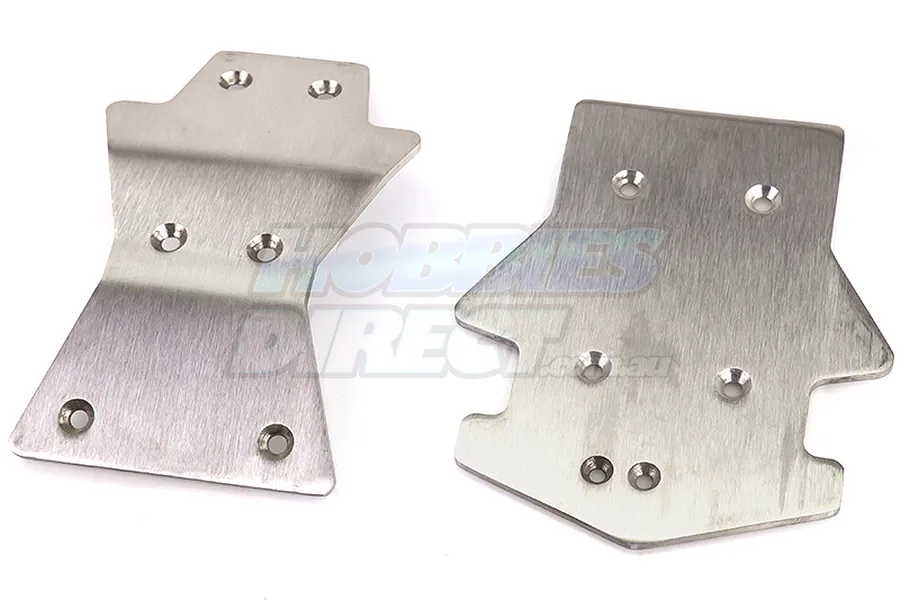 Rovan 5IVE-T Stainless Steel Front &amp;amp; Rear Chassis Skid Plates w/ Mounting Hardware image 20212