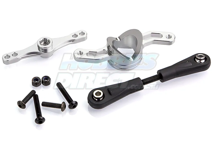 Rovan 5IVE-T Silver Aluminium Dual Steering Servo Saver Arm image 20215