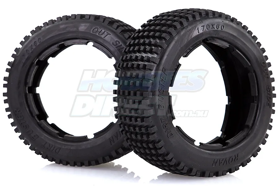 Rovan 4.7/5.5&amp;quot; Baja 5B Front Dirt Buster Tyres 2Pcs image 20323
