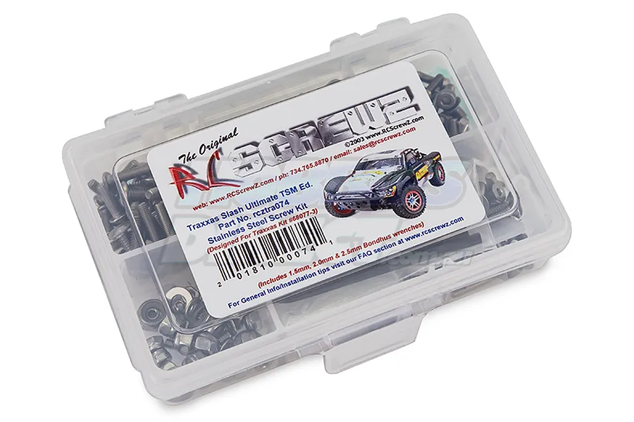RC Screwz Traxxas Slash 4x4 Ultimate w/ TSM Complete Stainless Screw Kit image 20442