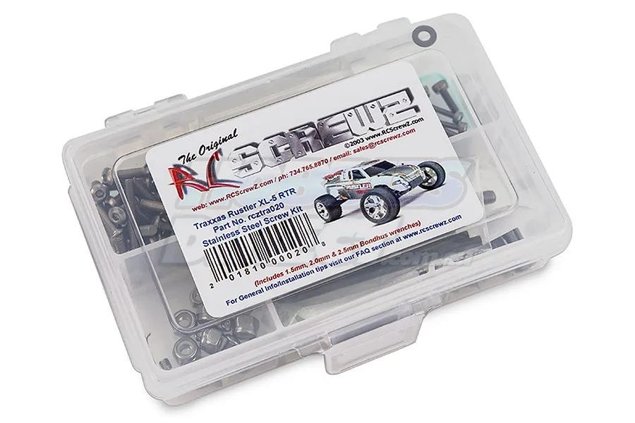 RC Screwz Traxxas Rustler XL-5 Complete Stainless Screw Kit image 20444
