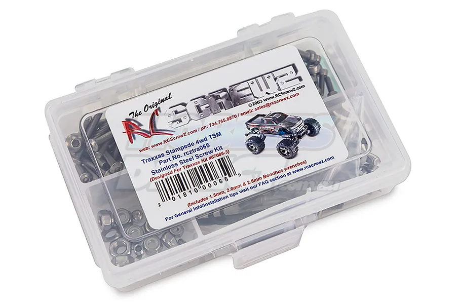 RC Screwz Traxxas Stampede 4x4 w/ TSM Complete Stainless Screw Kit image 20445