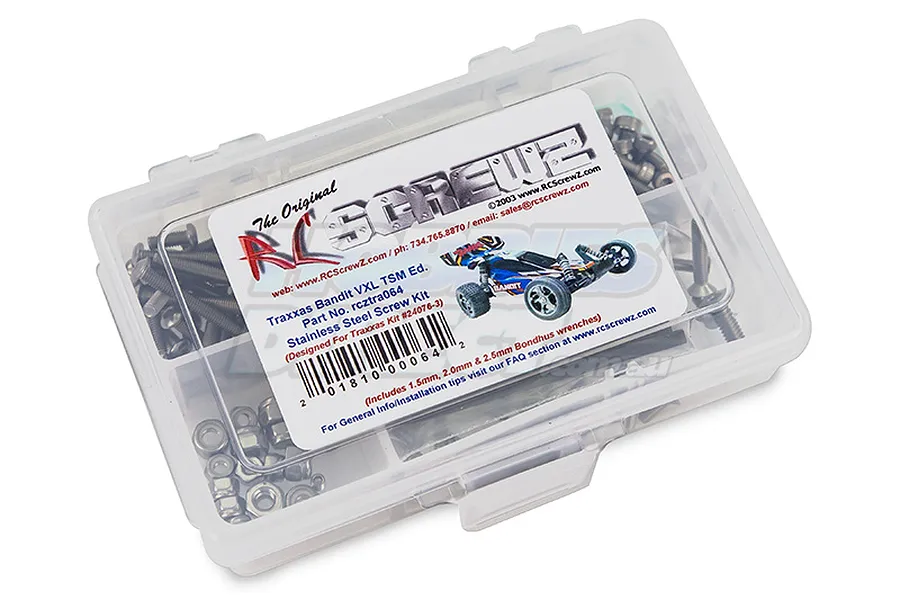 RC Screwz Traxxas Bandit VXL w/ TSM Complete Stainless Screw Kit image 20446