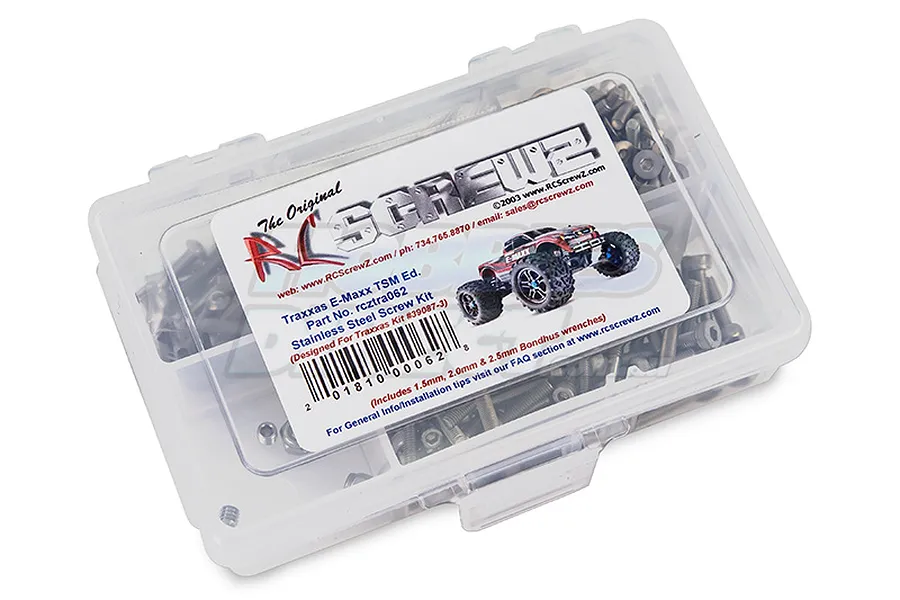 RC Screwz Traxxas E-Maxx w/ TSM Complete Stainless Screw Kit image 20452