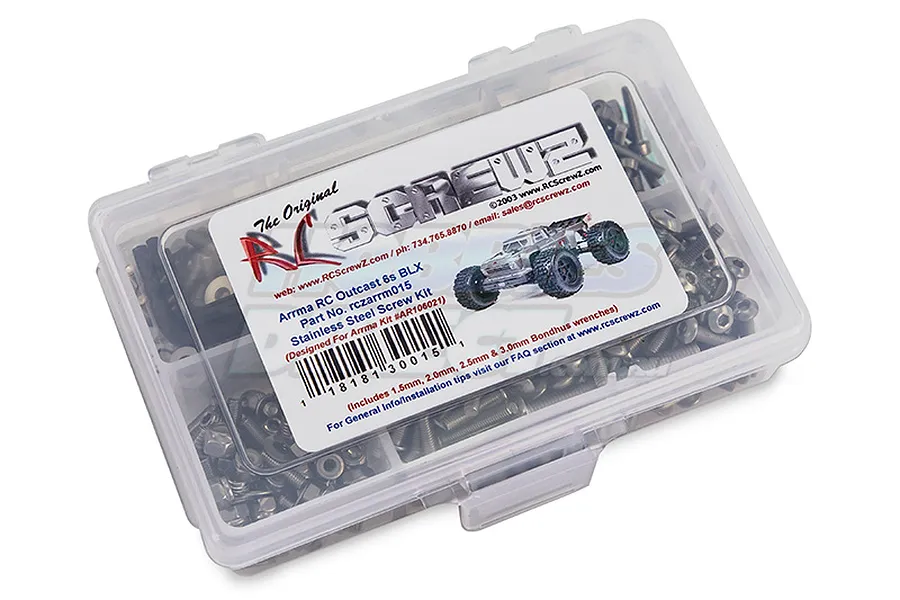 RC Screwz Arrma Outcast BLX Complete Stainless Screw Kit image 20459