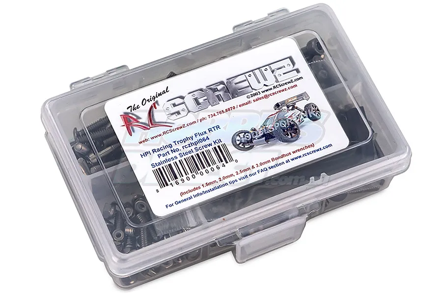RC Screwz HPI Trophy Buggy Flux Complete Stainless Screw Kit image 20460