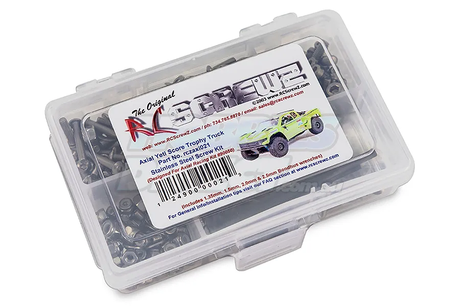 RC Screwz Axial 1/10 Yeti Score Complete Stainless Screw Kit image 20465