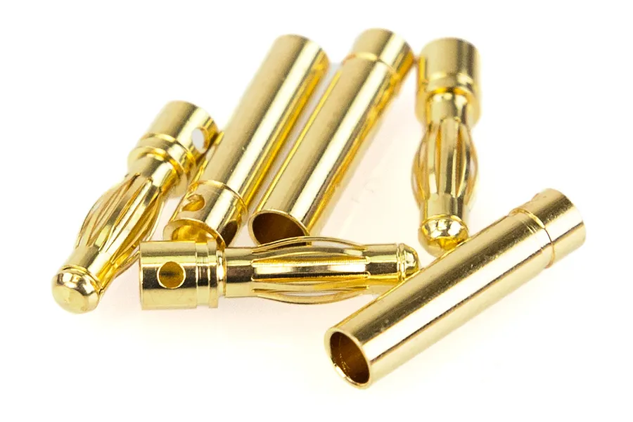 Hobbies Direct Pair 4mm Bullet Connectors 3Pcs image 20524