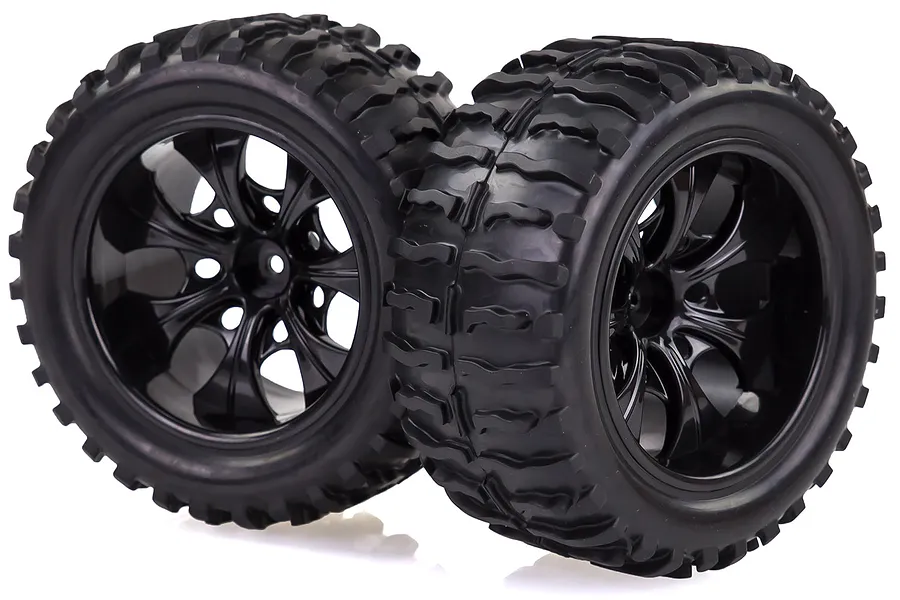 HSP 2.8&amp;quot; Off Road Tyres on Black Rims - Wheels 2Pcs image 20612