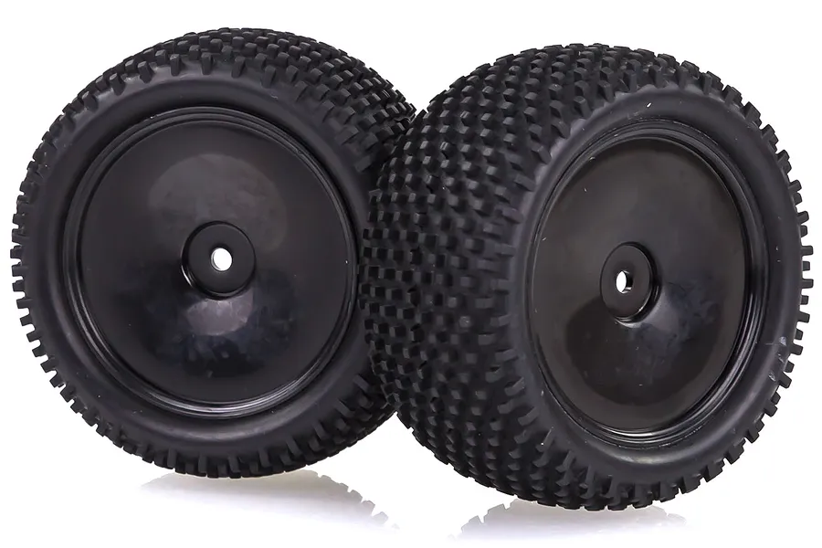 HSP 2.3&amp;quot; Mongoose Rear Knobby Tyres on Black Dish Rims - Wheels 2Pcs image 20623