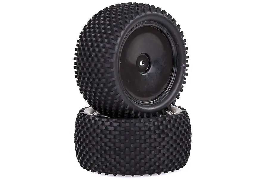 HSP 2.3&amp;quot; Mongoose Rear Knobby Tyres on Black Dish Rims - Wheels 2Pcs image 20624