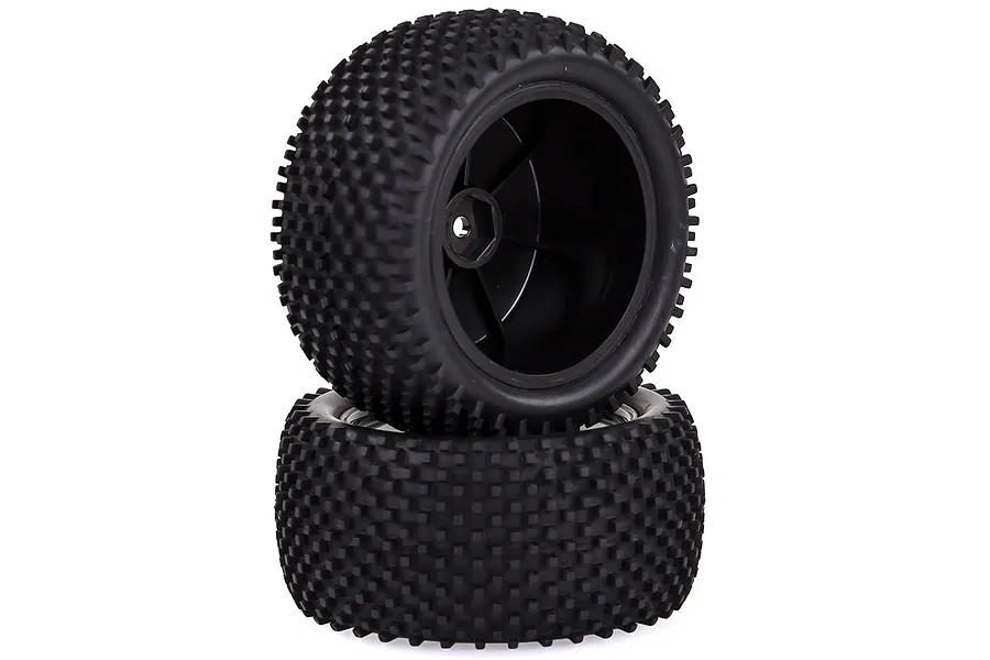 HSP 2.3&amp;quot; Mongoose Rear Knobby Tyres on Black Dish Rims - Wheels 2Pcs image 20625