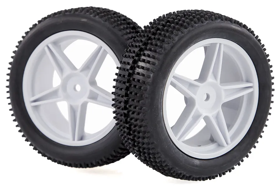 HSP 2.3&amp;quot; Front Buggy Tyres on White Rims - Wheels 2Pcs image 20629