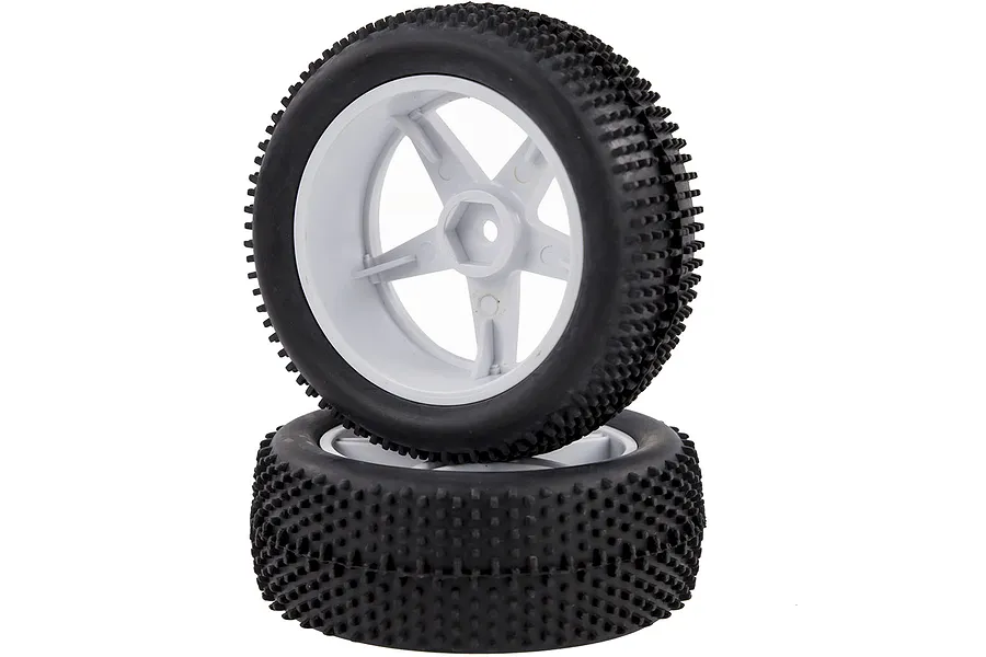 HSP 2.3&amp;quot; Front Buggy Tyres on White Rims - Wheels 2Pcs image 20631