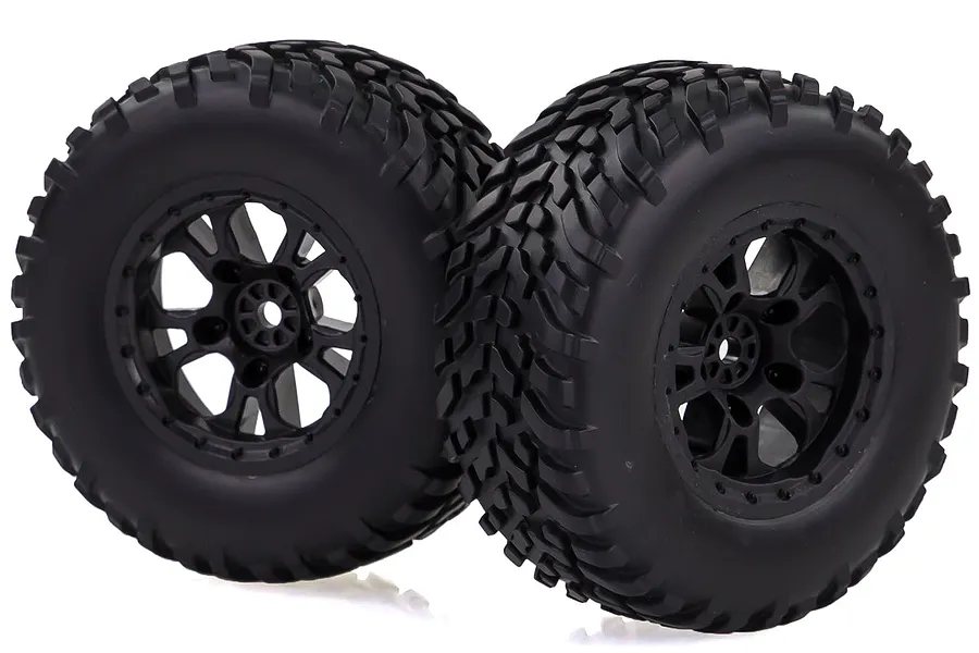 HSP 2.2/3.0&amp;quot; Storm Off Road Tyres on Black Rims - Glued Wheels 2Pcs image 20632