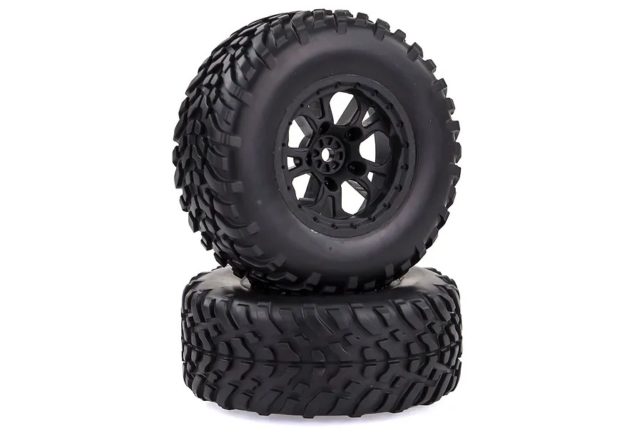HSP 2.2/3.0&amp;quot; Storm Off Road Tyres on Black Rims - Glued Wheels 2Pcs image 20633