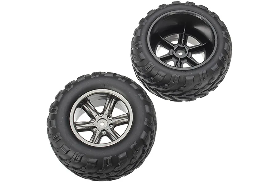 Xinlehong 2.2&amp;quot; Challenger Off Road Tyres on Grey Rims - Wheels 2Pcs image 20666
