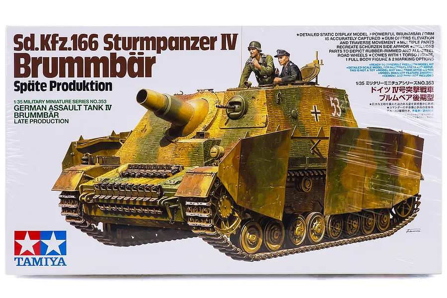 Tamiya 1/35 German Sturmpanzer IV Brummbar (Sd.Kfz.166) Spate Produktion Scaled Plastic Model Kit image 20721