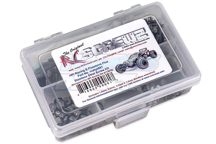 RC Screwz HPI E-Firestorm Flux Complete Stainless Screw Kit image 20733