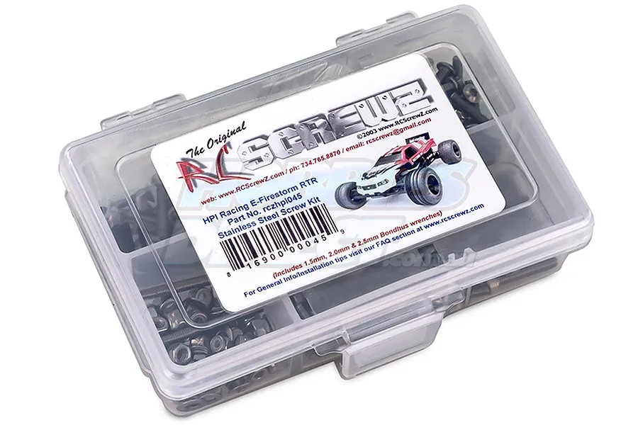 RC Screwz HPI E-Firestorm Complete Stainless Screw Kit image 20734
