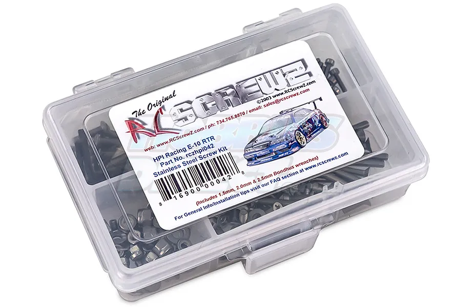 RC Screwz HPI E10 Complete Stainless Screw Kit image 20735
