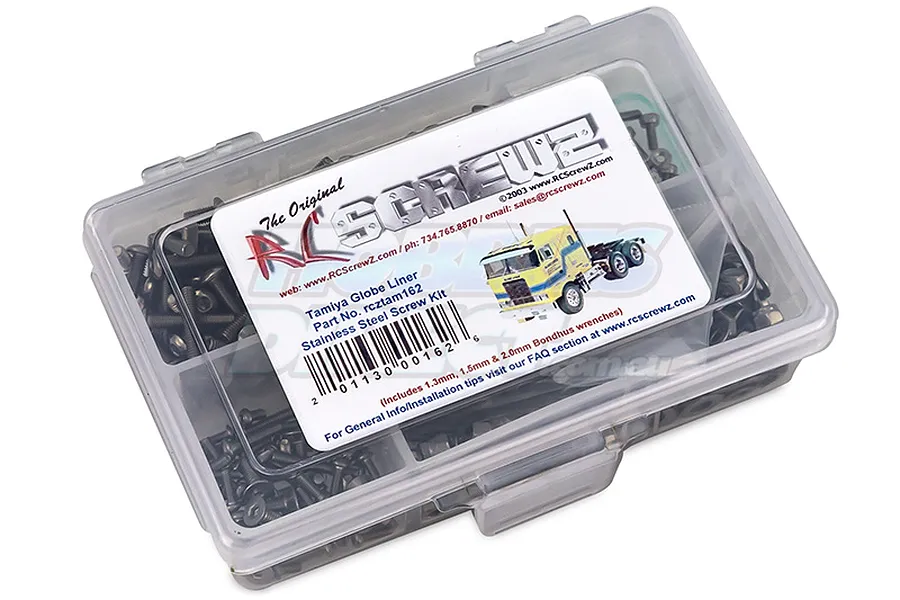 RC Screwz Tamiya 1/14 Globe Liner Complete Stainless Screw Kit image 20741