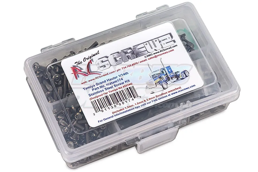 RC Screwz Tamiya 1/14 Grand Hauler Complete Stainless Screw Kit image 20742