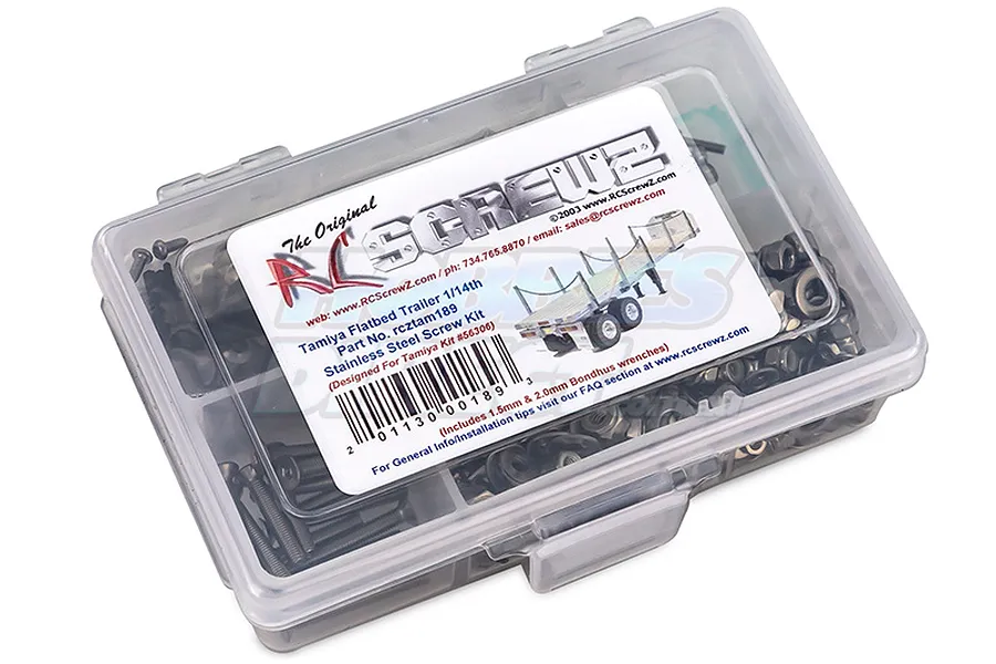 RC Screwz Tamiya 1/14 Flatbed Trailer Complete Stainless Screw Kit image 20743