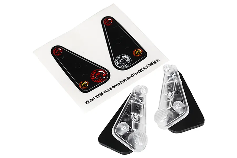 Traxxas TRX-4 Land Rover Defender Tail Light Lens Set w/ Decal image 20840