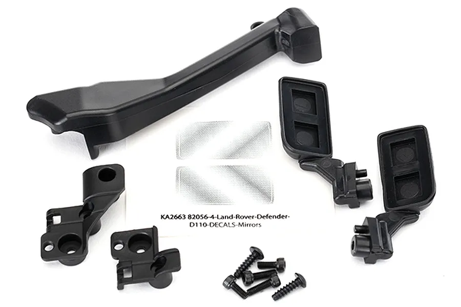 Traxxas TRX-4 Land Rover Defender Scaled Snorkel &amp;amp; Side Mirror Set w/ Decal image 20843