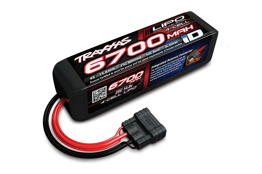 Traxxas Power Cell 14.8V 6700mAh 25C 4S iD Soft Case LiPo Battery image 20949