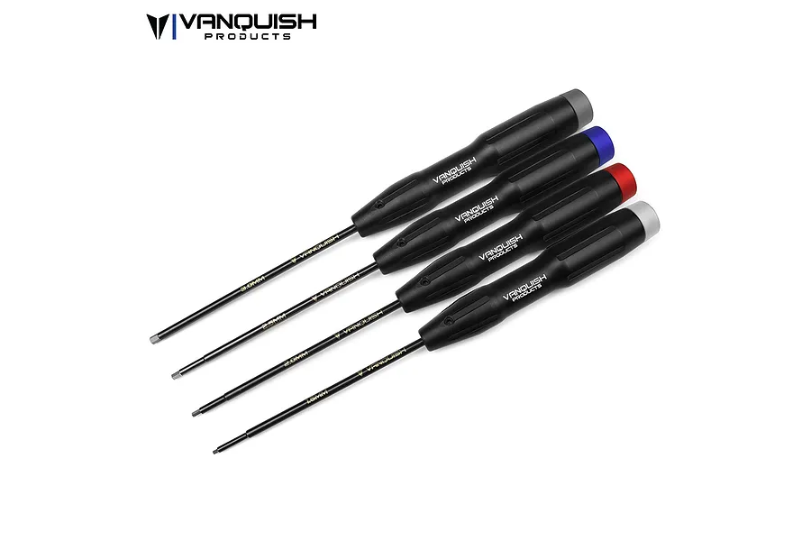 Vanquish Black Aluminium 1.5, 2.0, 2.5, 3.0mm Hex Driver Set image 20957