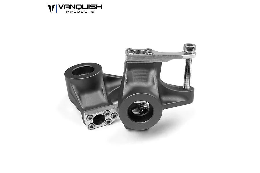 Vanquish Silver Aluminium SCX10 II Steering Hub Set image 21002