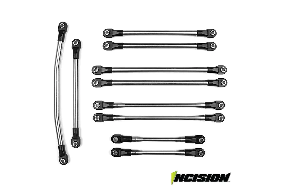 Vanquish 1/4&amp;quot; Stainless Steel SCX10 II Linkage Upgrade Set 10Pcs image 21058