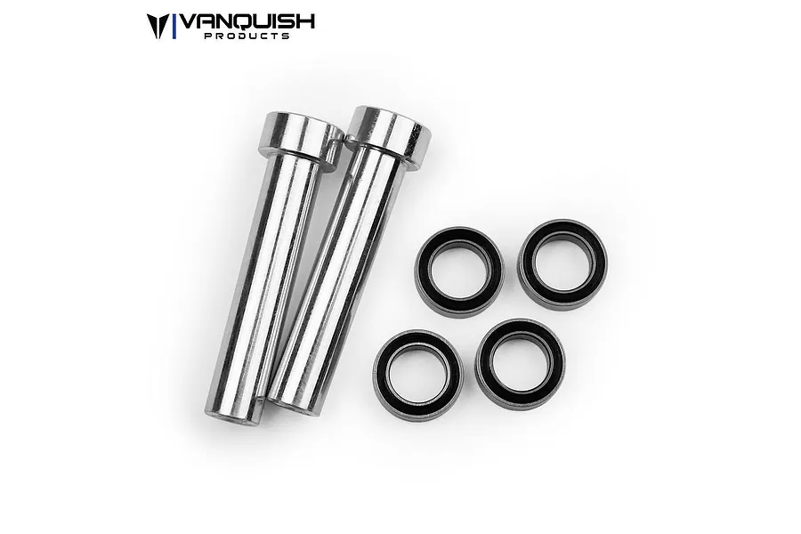 Vanquish Silver Aluminium Yeti Double Sheer Steering Rack Kit 2Pcs w/ Bearings image 21065