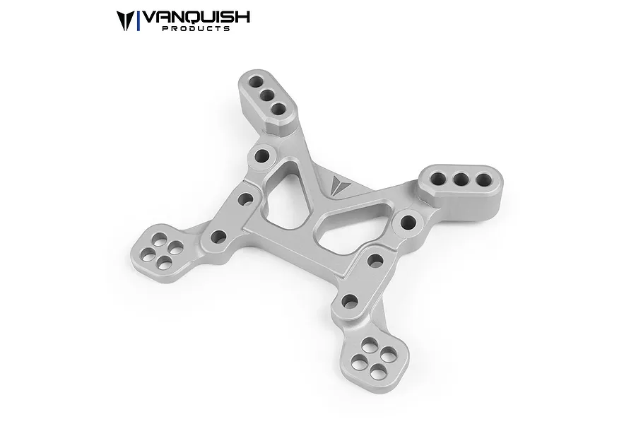 Vanquish Silver Aluminium Yeti Front Shock Tower Set image 21077