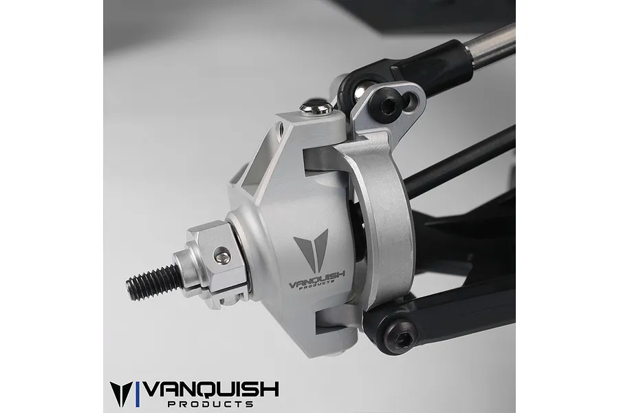 Vanquish Black Aluminium Yeti/EXO Steering Hub Set w/ Bearings image 3