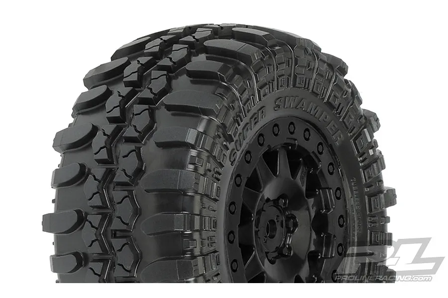 Pro-Line 2.2/3.0&amp;quot; Interco TSL SC Super Swamper Tyres on Black F-11 Rims - Glued Wheels 2Pcs image 21323