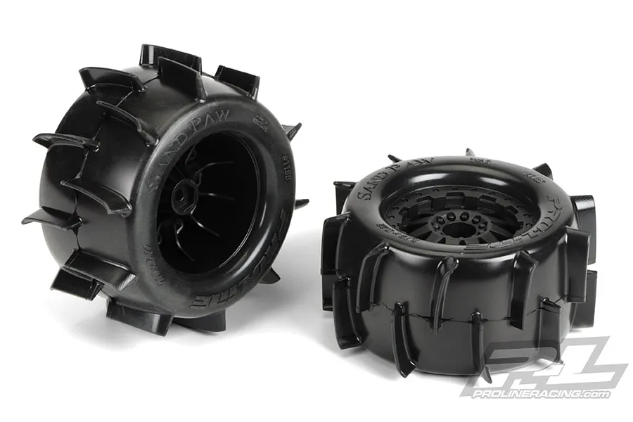 Pro-Line 2.8&amp;quot; Sand Paw Tyres on Black F-11 Rims - Glued Wheels 2Pcs image 21400