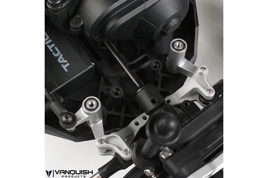 Vanquish Black Aluminium Yeti Steering Bell Crank Set image 2