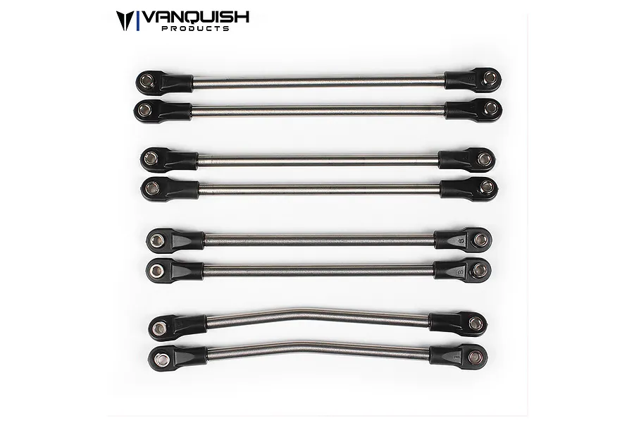 Vanquish SCX10 Stainless Steel Currie F9 Linkage Upgrade Set 8Pcs image 21570