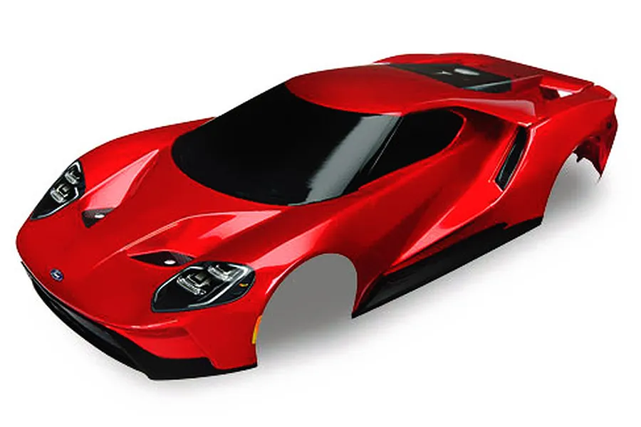 Traxxas 1/10 Red Ford GT Painted Body Shell image 21798